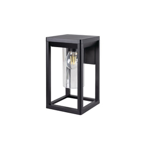 Außenleuchte Wandleuchte 27cm VIMO Schwarz matt für E27 LEDs IP44 (VIMO EL 27 B)