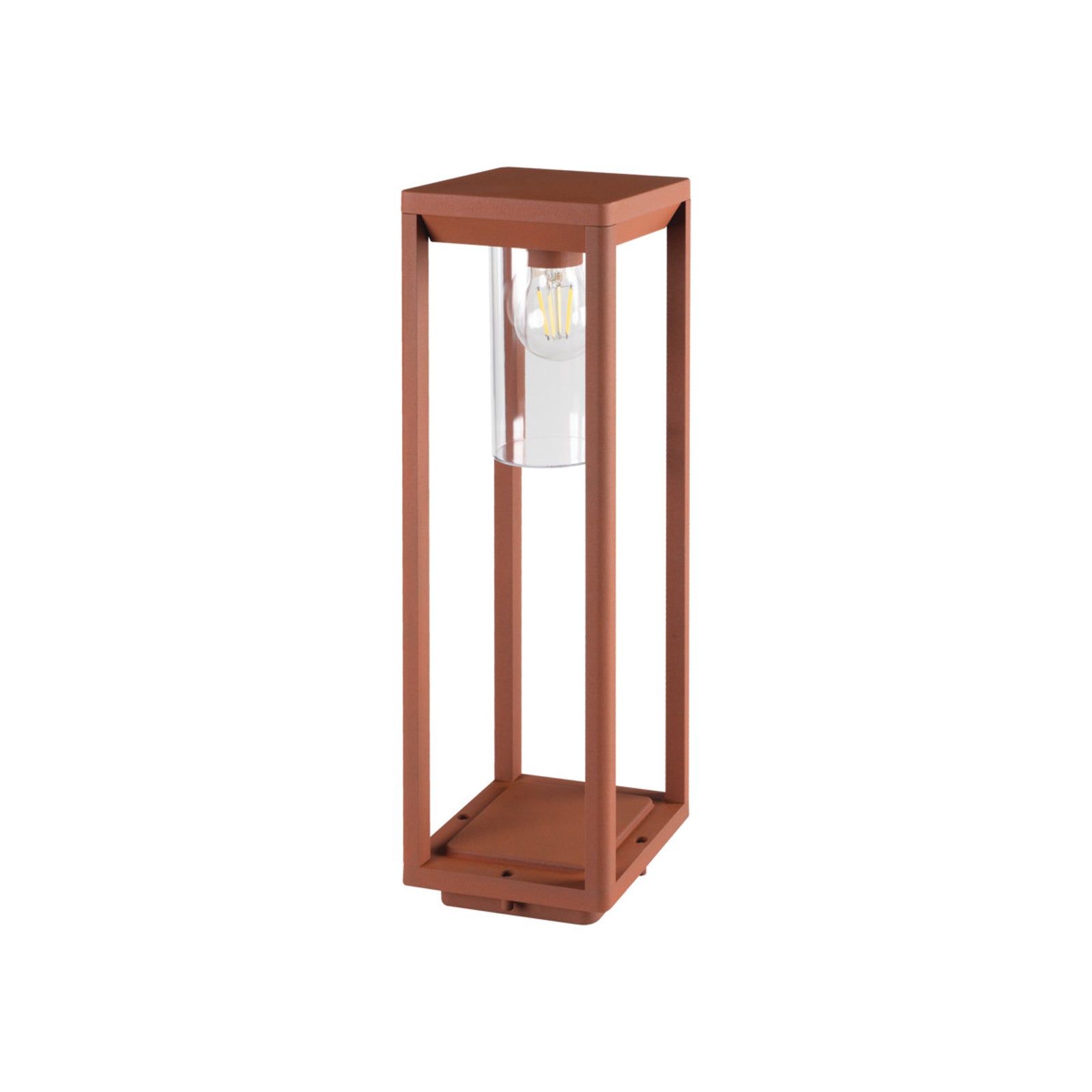 Außenleuchte Standleuchte 50cm VIMO Bronze (Rostbraun) für E27 LEDs IP44 (VIMO 50 BR)