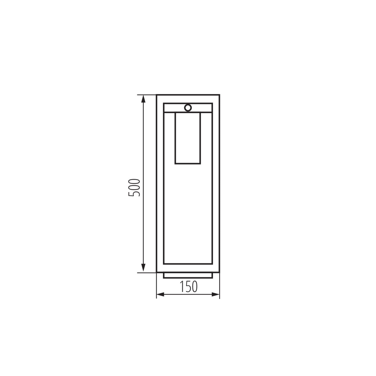  Standleuchte 50cm VIMO Bronze (Rostbraun) für E27 LEDs IP44 (VIMO 50 SE-BR) mit Sensor Skizze