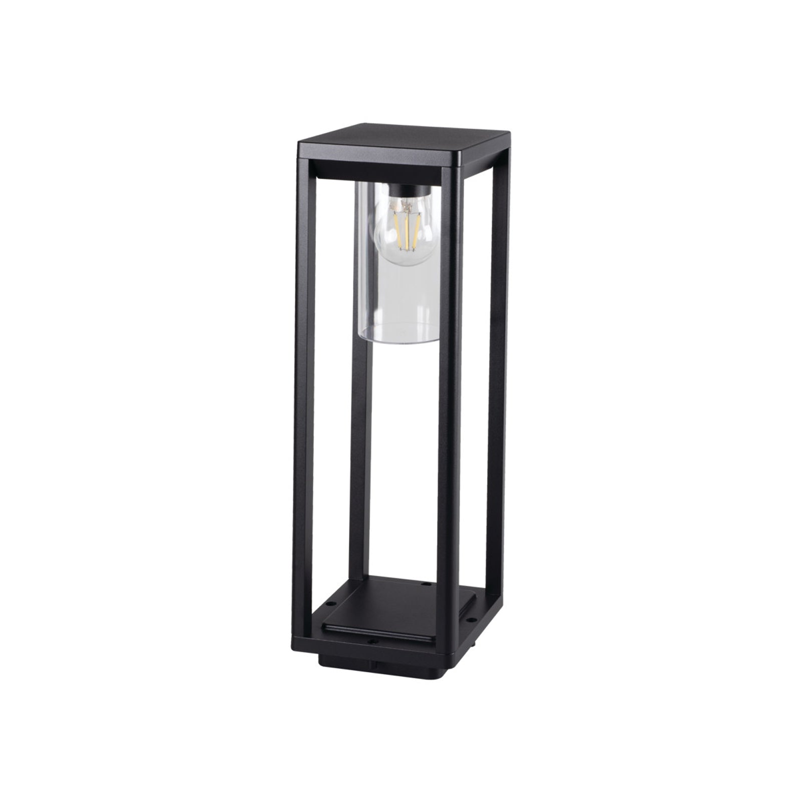Außenleuchte Standleuchte 50cm VIMO Schwarz matt für E27 LEDs IP44 (VIMO 50 B)