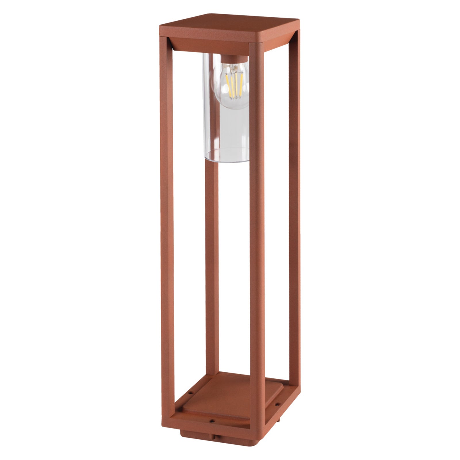 Außenleuchte Standleuchte 80cm VIMO Bronze (Rostbraun) für E27 LEDs IP44 (VIMO 80 BR)