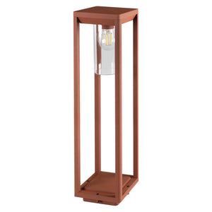 Außenleuchte Standleuchte 80cm VIMO Bronze (Rostbraun) für E27 LEDs IP44 (VIMO 80 BR)